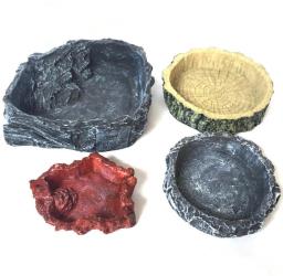 Pote de água e comida de resina não tóxica para répteis, alimentador de lagartas, bacia, tartaruga tartaruga, escorpião, lagarto, caranguejos, suprimentos para animais - Image 1