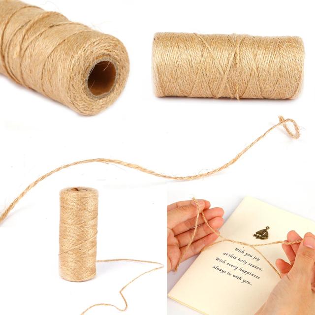 Juta Natural Para Artesanato - Corda de 100m Ideal para DIY, Scrapbooking e Decoração de Casamentos