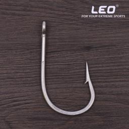 Leo 2pc mar profundo oceano gancho de pesca para peixes grandes anzóis de aço inoxidável tubarão atum tarpon florida mosca gabarito bacalhau produto de pesca - Image 2