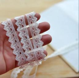 Fita de renda de marfim 10 m, fita para enfeite de rendas suaves de marfim, enfeites de rendas bordadas diy para acessórios de costura, decoração de embalagem - Image 3