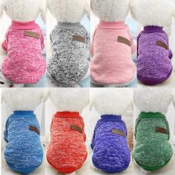 Roupa para cachorro de inverno, para cães pequenos, suéter macio para cachorro, chihuahua, roupa clássica para animais de estimação, 20-22s1 - Image 1