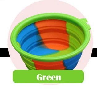 Tigela Dobrável de Silicone para Cães e Gatos com Camuflagem - Suprimento Prático para Alimentação e Água Durante Viagens