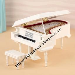 Dh Miniature Piano Modelo Réplica Com Estojo, Acessórios De Boneca, Mini Piano, Instrumento Musical, Exibição De Ornamentos, Presentes De Natal - Image 6