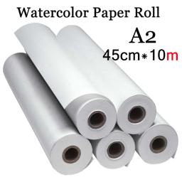Papel de pintura aquarela 45cm * 10m a2, conjunto de arte para pintura e desenho em aquarela acrílica, rolo de papel - Image 1