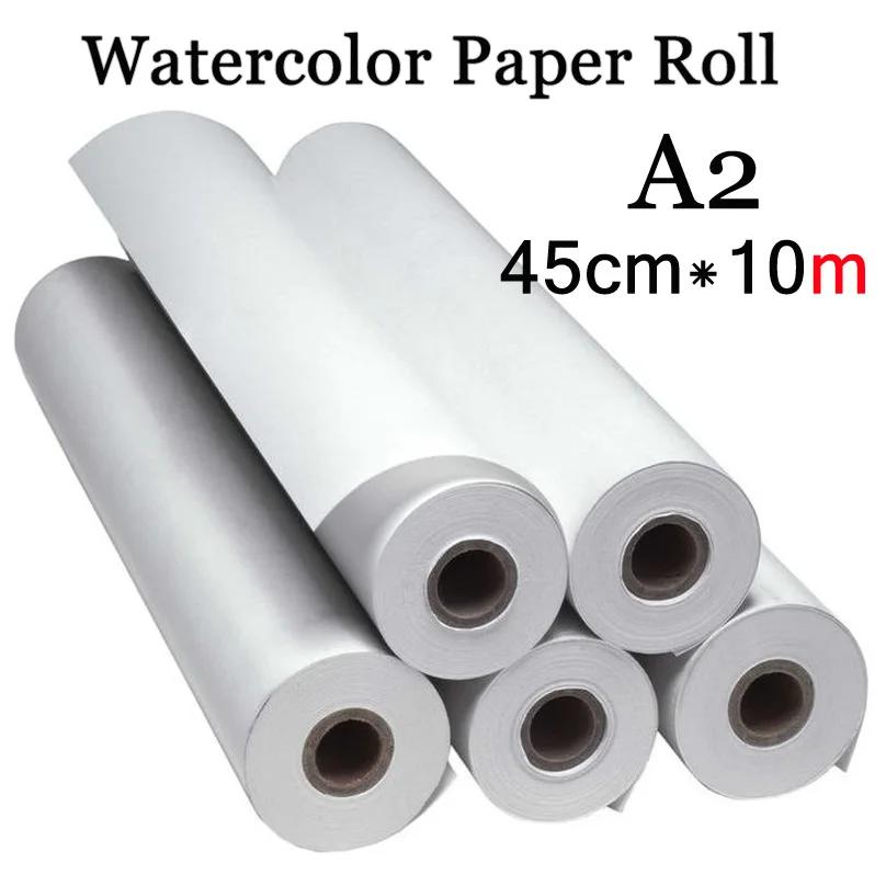 Papel de pintura aquarela 45cm * 10m a2, conjunto de arte para pintura e desenho em aquarela acrílica, rolo de papel - Image 1