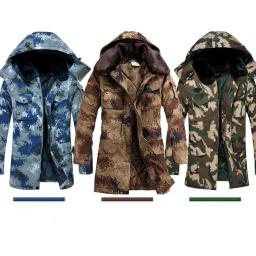 Casaco camuflado de algodão quente, jaqueta com capuz e forro removível para homens, inverno ao ar livre, à prova d'água, tamanho grande - Image 2