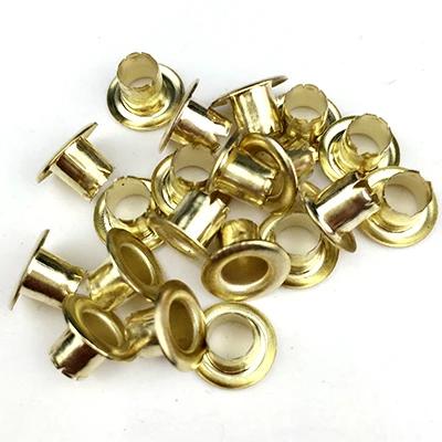 Ilhós rebite decorativo dourado 4 mm para sacos - 500 unidades em metal colorido