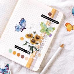 Adesivo decorativo infantil de borboleta, 46 cores, faça você mesmo, diário, álbum de fotos, decoração, escritório, escola, escritório - Image 3