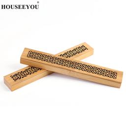 Caixa de incenso de bambu vazada, com gaveta e recipiente de aromaterapia, para casa, escritório, chá, uso para queimar incenso - Image 2
