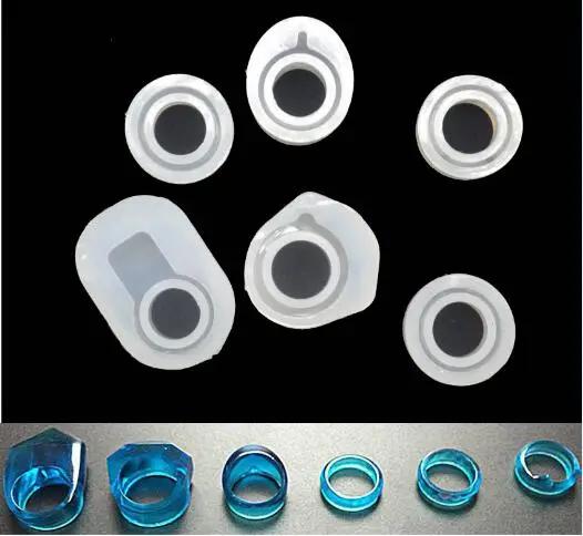Descubra 6 Estilos de Moldes de Silicone para Anéis de Dedo: Ferramentas Artesanais para DIY com Resina Epóxi 16/16.6/17mm