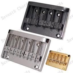 Conjunto de 5 cordas ponte cromada para baixo, acessórios para peças de instrumentos musicais - Image 1