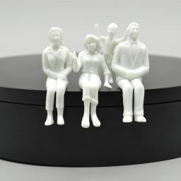 Miniatura Pessoas Modelo Unpainted ABS Figuras, Trem Ferroviário Layout, Arquitetura Construção Cenário para Diorama, 10 Pçs/lote, 1:25 Escala - Image 3