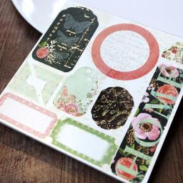 Bloco de papel para scrapbooking com estampa de flor rosa, faça você mesmo, pacote de 24 folhas artesanais, artesanato, papel de fundo - Image 3