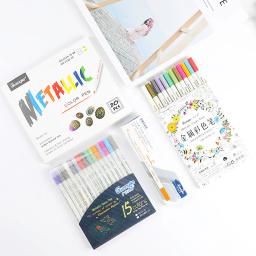 Marcador metálico com 20 cores, mícron metálico, para álbum, papel preto, desenho, escola, material artístico, caneta de tinta branca - Image 6
