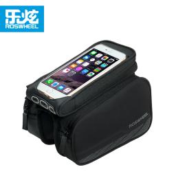 ROSWHEEL-Quadro de Bicicleta Frente Cabeça Bag, Tubo Superior Separável Bike Bag, Duplo IPouch Ciclismo, 5.7 "Celular, Acessórios de bicicleta - Image 1