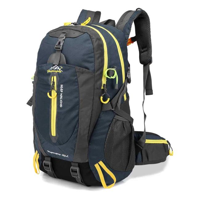 Saco de Acampamento Impermeável 40L para Escalada, Caminhada e Atividades ao Ar Livre para Homens e Mulheres