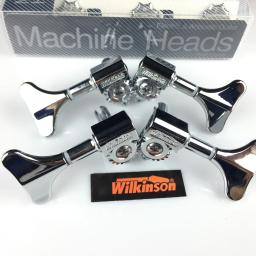 Cabeças de máquina de baixo elétrica wilsons, peças de ajuste de guitarra elétrica com peças abertas para ombros de prata cromada (sem embalagem) - Image 1