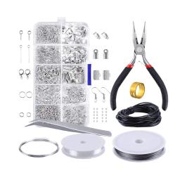 Kit de iniciante para fazer joias, conjunto com 1 caixa, para brincos, pulseira, colar, descobertas, artesanato, diy - Image 4