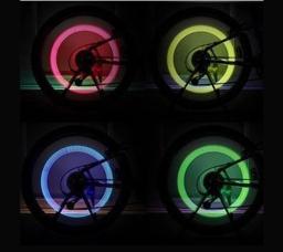 Luzes de led para pneu de bicicleta, luz com válvula e raios de roda sem bateria - Image 2