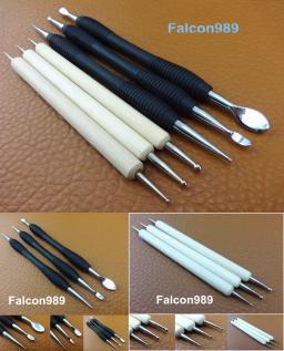 Conjunto de ferramentas para gravação de couro, 6 tipos, artesanato, modelagem, emenda, colher, ponto, estilete, escultura, cinzel, cortador de perfuração - Image 6