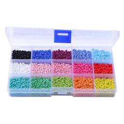 Kit de contas de vidro artesanais de 3mm, mini contas coloridas para fazer joias, colares, pulseiras, brinco, bijuteria, artesanato diy, contas de vidro - Image 2