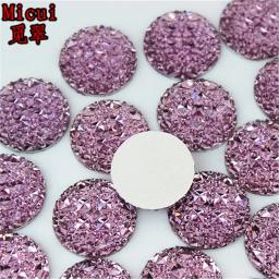 Micui-Round Flatback Contas de Resina, Pedrinhas, Pedra, Scrapbooking, Artesanato, Acessórios Jóias, 20mm, MC414, 50Pcs - Image 6