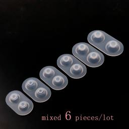 Molde de silicone para olhos de boneca Pingente, Espelho Artesanato, Molde do bolo, Jóias Encantos Fazendo Ferramenta, Cristal Diamante Resina Epóxi Moldes, 6pcs por conjunto - Image 3
