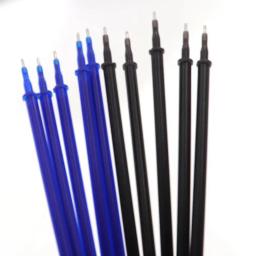 Caneta apagável Recarga Varas de Escritório, Tinta Azul Preto e Verde, Alças Laváveis, Material Escolar, 0.5mm, 12 PCs/Set, 20 PCs/Set - Image 2