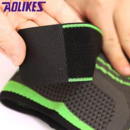 Joelheiras de compressão para corrida, ciclismo, fitness, suporte de compressão, náilon elástico, esportivo, manga para o basquetebol, 1 peça - Image 3