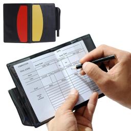 Carteira para arbitragem de esporte, caderno com cartão vermelho e cartão amarelo para futebol e entretenimento - Image 2
