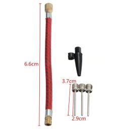 Bomba de ar para pneu de bicicleta, tubo de borracha para substituição de bomba de ar, adaptador de válvula de pneu, acessórios de bicicleta com agulha de bola, 1 conjunto - Image 2