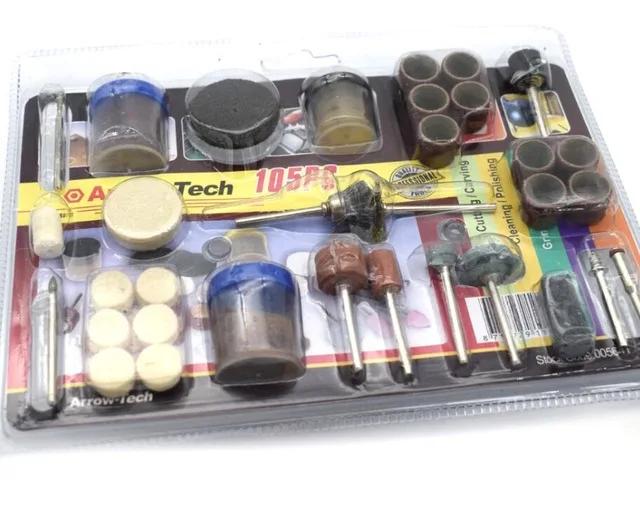 Ferramenta elétrica rotativa para joias, conjunto de acessórios de polimento, haste de 1/4 ", dremel, caixa de madeira - Image 1