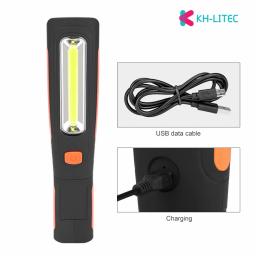 Lanterna led magnética recarregável usb, lâmpada de inspeção para acampamento, escalada e acampamento com 2 modos - Image 4