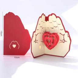 Cartões de convite pop-up 3d, cartões de convite para aniversário do casamento, presente de aniversário com envelope, corte a laser, cartão postal - Image 5