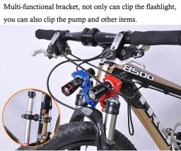 Suporte de lanterna para bicicleta, suporte multifuncional de led para lanterna de bicicleta com rotação de 360 graus, suporte para luz dianteira para mtb e bicicleta de estrada - Image 5