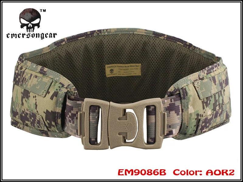 EMERSON-acolchoado Molle cinto de cintura para homens, Airsoft Combat Belt, AOR2, EM9086B, suporte de cintura - Image 1