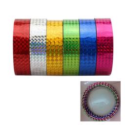 Decoração de ginástica rítmica holográfica, 2 peças, 30m de fita rg para argola prismática com glitter artística - Image 2