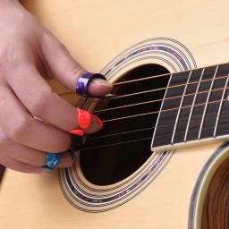 Conjunto de slides para guitarra, 3 slides de vidro (5.1cm/ 6cm/ 7cm), 1 escorregador de aço inoxidável, 4 peças de palitos para dedo e polegar com caixa de armazenamento - Image 2