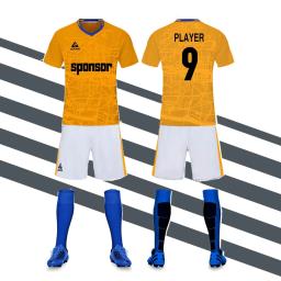 Kit de equipe de futebol sublimação personalizar nome número logotipo camisa de futebol uniforme adulto crianças 3x3 conjuntos treinamento versão em branco - Image 6