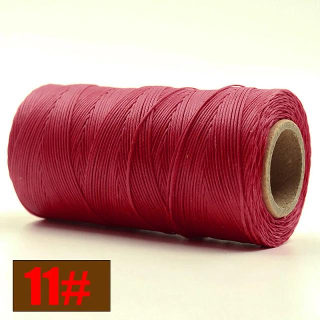Fio de Cera para Costura de Couro Artesanal - Linha Encerada Plana 260m, 150D para DIY e Ferramentas de Costura Manual