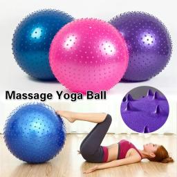 Bola de massagem farpada com bomba de ar, bola de ioga, fitness, equilíbrio, exercícios, pilates, malhação - Image 2