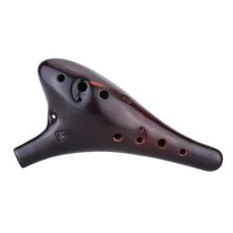 Ocarina de cerâmica de 12 orifícios, flauta alto c com queima de fumaça, instrumento musical submerso com nota de música para iniciantes - Image 5