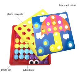 Quebra-cabeça 3d composto de 10 partículas, mosaico criativo, arte cogumelo, kit de unhas, brinquedos para crianças, educação artística, brinquedos para crianças - Image 4
