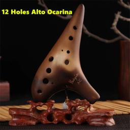 Ocarina alto & soprano c/g/f, 12 orifícios, processo de queima de fumaça, flauta de cerâmica profissional, alta qualidade - Image 6