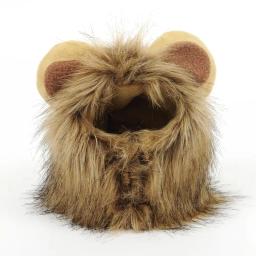 Hoopet-fantasia de gato para animais de estimação, boné engraçado com peruca, chapéu, cosplay, acessório para festa, roupa de cabeça e porta - Image 5