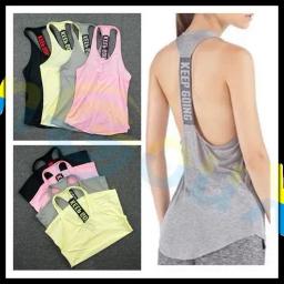 Colete esportivo feminino de ginástica, camisa sem mangas, roupas de corrida fitness, regatas sexy, treino, ioga singlets, túnicas secas rápidas, verão - Image 1