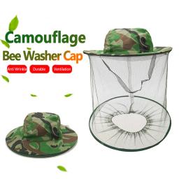 Jigeecarp touca de pesca para caça, gorro de camuflagem para insetos à prova de mosquitos, para acampamento, rede com capuz, 1 peça - Image 2