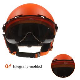 Lua capacete de esqui integralmente moldado pc + eps capacete de esqui de alta qualidade óculos esportes ao ar livre esqui snowboard skate capacetes dos homens - Image 4