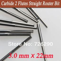 10 peças 3.175*3.0*22mm 2 flauta reta faca cnc roteador bits, cortadores em madeira, escultura em espuma, madeira compensada, mdf, pvc - Image 4