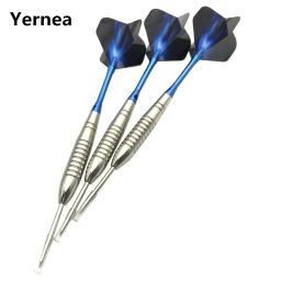 Yernea-Aço Ponta Dardos para Jogar Esportes Jogos, dardos rígidos padrão, eixos de alumínio azul, Dart Voos, alta qualidade, 22g, 3Pcs - Image 1
